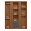 Guarda-Roupa Casal 3 Portas 3 Gavetas Ripado Jatoba/Grafite 16384 - Santos Andirá