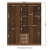 Guarda-Roupa Casal 3 Portas 3 Gavetas Ripado Jatoba 16384 - Santos Andirá
