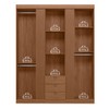 Guarda-Roupa Casal 3 Portas 3 Gavetas Ripado Jatoba 16384 - Santos Andirá
