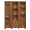 Guarda-Roupa Casal Aurora 3 Portas 3 Gavetas Ripado Jatoba - Santos Andirá
