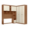 Guarda-Roupa Casal Modulado Lugano 7 Portas 4 Gavetas Jatoba/Areia - Santos Andirá