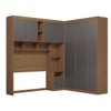 Guarda-Roupa Casal Modulado Lugano 7 Portas 4 Gavetas Jatoba/Grafite - Santos Andirá