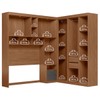 Guarda-Roupa Casal Modulado Lugano 7 Portas 4 Gavetas Jatoba/Grafite - Santos Andirá