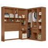 Guarda-Roupa Casal Modulado Lugano 7 Portas 4 Gavetas com Espelho Jatoba/Areia - Santos Andirá