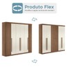 Guarda-Roupa Casal Buriti 6 Portas 4 Gavetas Ripado Jatoba/Areia 16234 - Santos Andirá