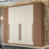 Guarda-Roupa Casal Buriti 6 Portas 4 Gavetas Ripado Jatoba/Areia 16234 - Santos Andirá