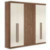 Guarda-Roupa Casal Buriti 6 Portas 4 Gavetas Ripado Jatoba/Areia 16234 - Santos Andirá