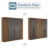 Guarda-Roupa Casal Buriti 6 Portas 4 Gavetas Ripado Jatoba/Grafite 16234 - Santos Andirá