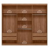 Guarda-Roupa Casal Buriti 6 Portas 4 Gavetas Ripado Jatoba 16234 - Santos Andirá