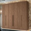 Guarda-Roupa Casal Buriti 6 Portas 4 Gavetas Ripado Jatoba 16234 - Santos Andirá