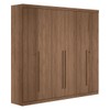 Guarda-Roupa Casal Buriti 6 Portas 4 Gavetas Ripado Jatoba 16234 - Santos Andirá