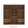 Guarda-Roupa Casal Buriti 6 Portas 4 Gavetas Ripado Jatoba 16234 - Santos Andirá