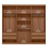 Guarda-Roupa Casal Buriti 6 Portas 4 Gavetas Ripado Jatoba/Areia - Santos Andirá
