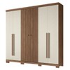 Guarda-Roupa Casal Buriti 6 Portas 4 Gavetas Ripado Jatoba/Areia - Santos Andirá