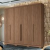 Guarda-Roupa Casal Buriti 6 Portas 4 Gavetas Ripado Jatoba - Santos Andirá