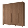 Guarda-Roupa Casal Buriti 6 Portas 4 Gavetas Ripado Jatoba - Santos Andirá