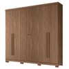 Guarda-Roupa Casal Buriti 6 Portas 4 Gavetas Ripado Jatoba - Santos Andirá
