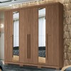 Guarda-Roupa Casal Buriti 6 Portas 4 Gavetas com Espelho Ripado Flex Jatoba - Santos Andirá