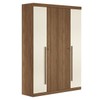 Guarda-Roupa Casal Buriti 4 Portas 2 Gavetas Ripado Flex Jatoba/Areia 16244 - Santos Andirá