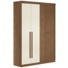 Guarda-Roupa Casal Buriti 4 Portas 2 Gavetas Ripado Flex Jatoba/Areia 16244 - Santos Andirá