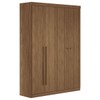 Guarda-Roupa Casal Buriti 4 Portas 2 Gavetas Ripado Flex Jatoba 16244 - Santos Andirá