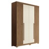 Guarda-Roupa Casal Buriti 4 Portas 2 Gavetas Ripado Flex Jatoba/Areia - Santos Andirá