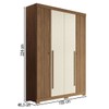 Guarda-Roupa Casal Buriti 4 Portas 2 Gavetas Ripado Flex Jatoba/Areia - Santos Andirá