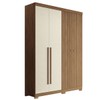 Guarda-Roupa Casal Buriti 4 Portas 2 Gavetas Ripado Flex Jatoba/Areia - Santos Andirá