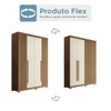 Guarda-Roupa Casal Buriti 4 Portas 2 Gavetas Ripado Flex Jatoba/Areia - Santos Andirá