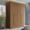 Guarda-Roupa Casal Buriti 4 Portas 2 Gavetas Ripado Flex Jatoba - Santos Andirá