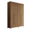Guarda-Roupa Casal Buriti 4 Portas 2 Gavetas Ripado Flex Jatoba - Santos Andirá