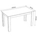 Mesa de Jantar 4 Lugares Neide Mel/Veludo Cinza - Pnr Móveis