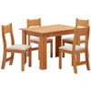Mesa de Jantar 4 Lugares Neide Mel/Nude 26292 - Pnr Móveis
