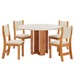 Mesa de Jantar 4 Lugares Hilda Mel/Blonde/Nude 27066 - Pnr Móveis