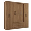 Guarda-Roupa Casal Nápoles 8 Portas 4 Gavetas Jatoba - Santos Andirá