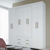 Guarda-Roupa Casal Nápoles 8 Portas 4 Gavetas Branco - Santos Andirá