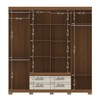 Guarda-Roupa Casal Nápoles 8 Portas 4 Gavetas Jatoba/Areia 15854 - Santos Andirá