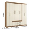 Guarda-Roupa Casal Nápoles 8 Portas 4 Gavetas Jatoba/Areia 15854 - Santos Andirá