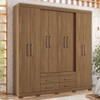 Guarda-Roupa Casal Nápoles 8 Portas 4 Gavetas Jatoba 15854 - Santos Andirá