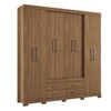 Guarda-Roupa Casal Nápoles 8 Portas 4 Gavetas Jatoba 15854 - Santos Andirá