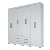 Guarda-Roupa Casal Nápoles 8 Portas 4 Gavetas Branco 15854 - Santos Andirá