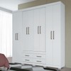 Guarda-Roupa Casal Nápoles 8 Portas 4 Gavetas Branco 15854 - Santos Andirá