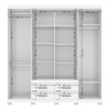 Guarda-Roupa Casal Nápoles 8 Portas 4 Gavetas Branco 15854 - Santos Andirá