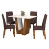 Mesa de Jantar 4 Lugares Grazi Seda/Blonde/Fume - Pnr Móveis