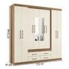 Guarda-Roupa Casal Nápoles 8 Portas 4 Gavetas com Espelho Jatoba/Areia 15854 - Santos Andirá