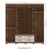 Guarda-Roupa Casal Nápoles 8 Portas 4 Gavetas com Espelho Jatoba/Areia - Santos Andirá