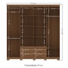 Guarda-Roupa Casal Nápoles 8 Portas 4 Gavetas com Espelho Jatoba - Santos Andirá