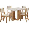 Mesa de Jantar 4 Lugares Morgana Mel/Blonde/Nude - Pnr Móveis