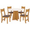 Mesa de Jantar 4 Lugares Norah Mel/Blonde/Fume - Pnr Móveis