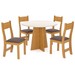 Mesa de Jantar 4 Lugares Norah Mel/Blonde/Fume - Pnr Móveis